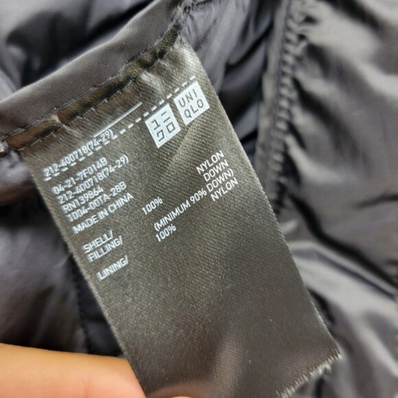 Uniqlo Diamond Quilted Down Coat Women L Long Jacket Lightweight Packable - Picture 4 of 14